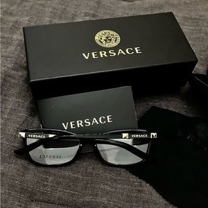 New in Box Versace OVE3186 eyeglass frames in black.
